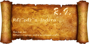 Répás Indira névjegykártya